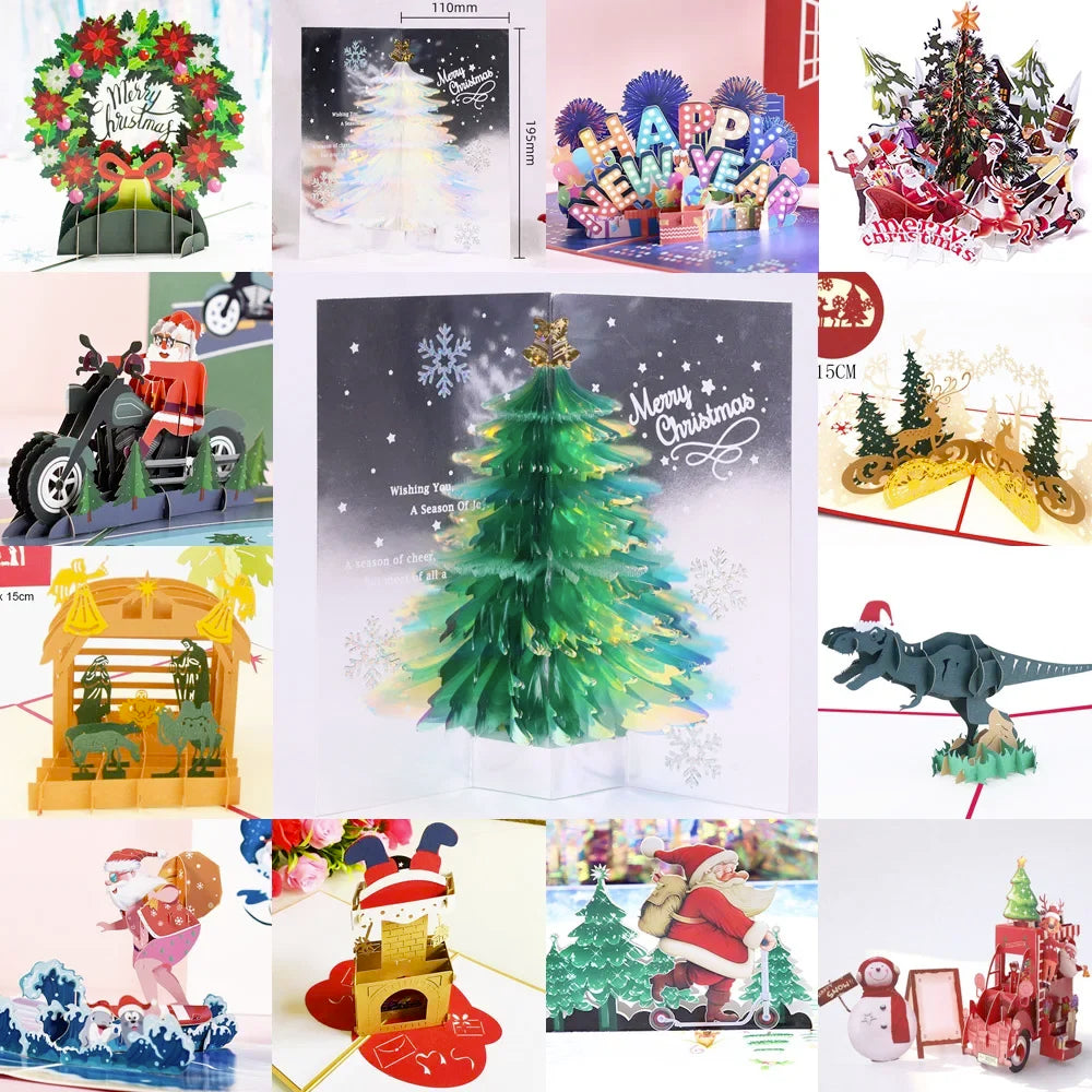 3D Pop-Up Christmas Cards - Festive Greetings with a Magical Twist