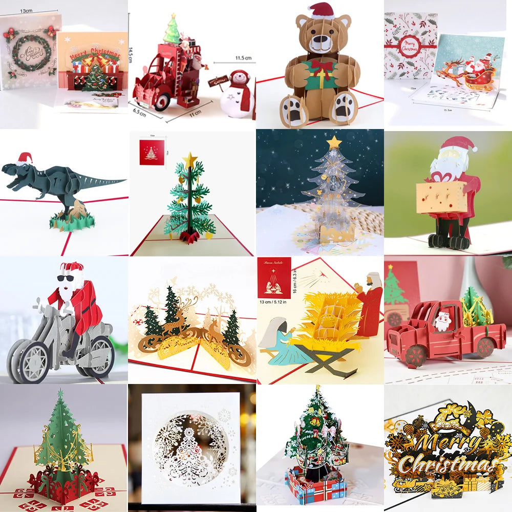 3D Pop-Up Christmas Cards - Festive Greetings with a Magical Twist