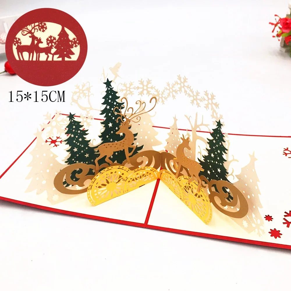 3D Pop-Up Christmas Cards - Festive Greetings with a Magical Twist