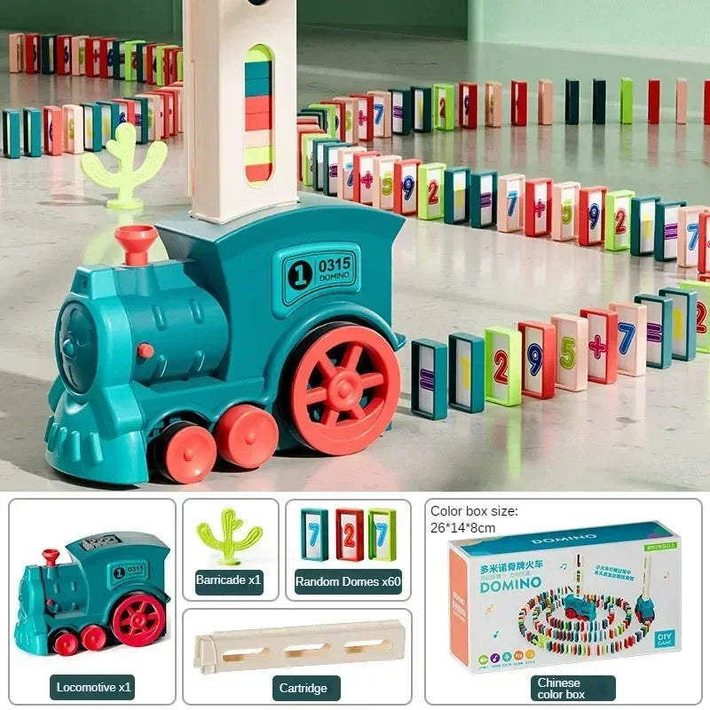 Automatic Domino Train Set: Fun for All Ages!