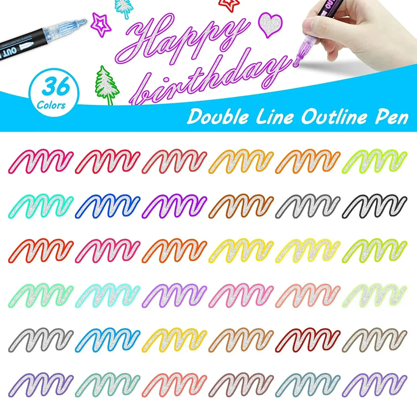 Double-Outline Markers Set