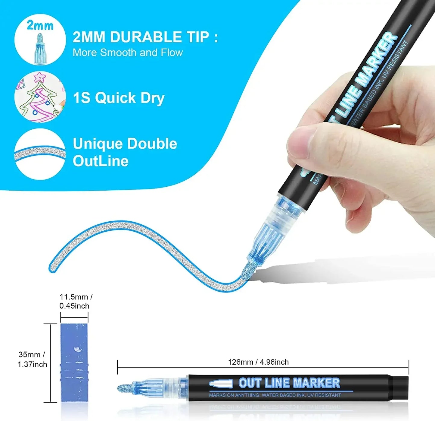 Double-Outline Markers Set