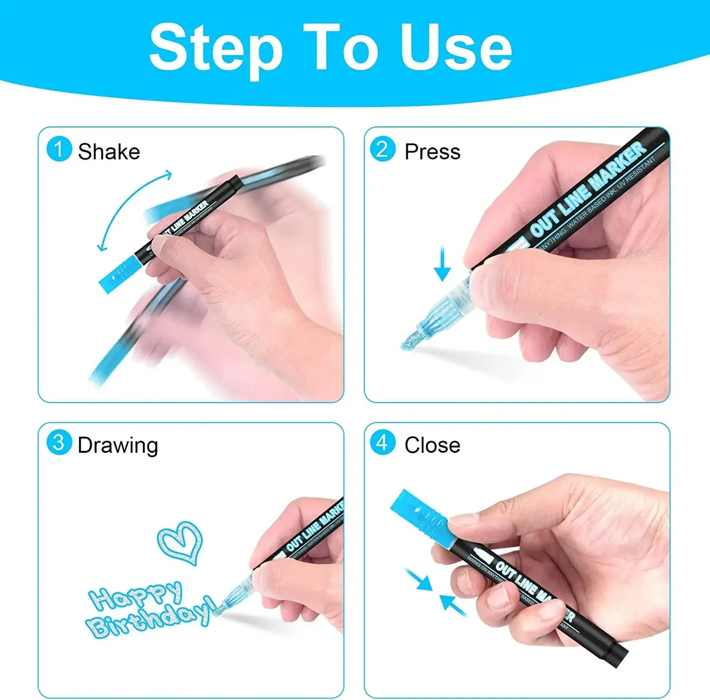 Double-Outline Markers Set