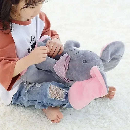 Hide and Seek Elephant Plushie - Soft, Adorable, and Interactive Fun