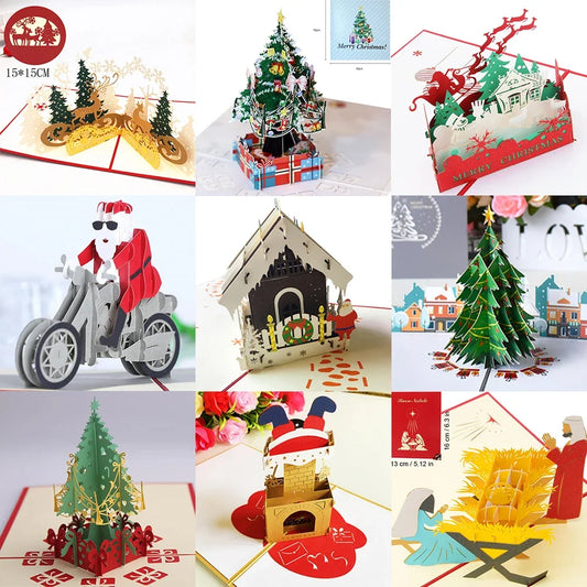 3D Pop-Up Christmas Cards - Festive Greetings with a Magical Twist